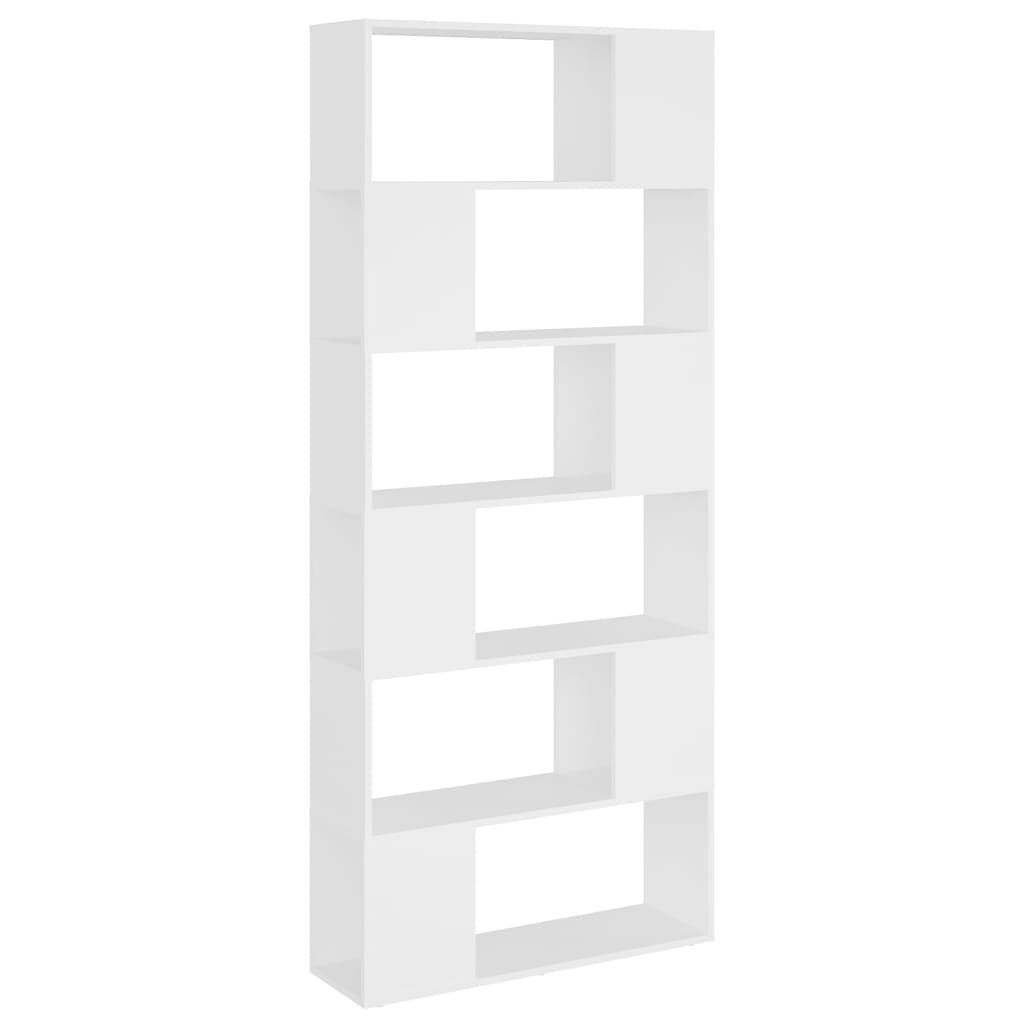 VidaXL Boekenkast/kamerscherm 80x24x186 cm spaanplaat wit