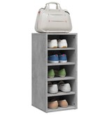 VidaXL Schoenenkasten 2 st 31,5x35x70 cm spaanplaat betongrijs