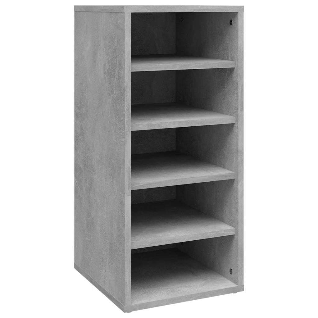VidaXL Schoenenkast 31,5x35x70 cm spaanplaat betongrijs