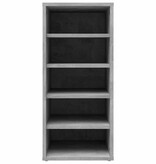 VidaXL Schoenenkast 31,5x35x70 cm spaanplaat betongrijs