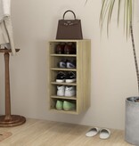 VidaXL Schoenenkast 31,5x35x70 cm spaanplaat sonoma eikenkleurig
