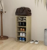 VidaXL Schoenenkast 31,5x35x70 cm spaanplaat sonoma eikenkleurig