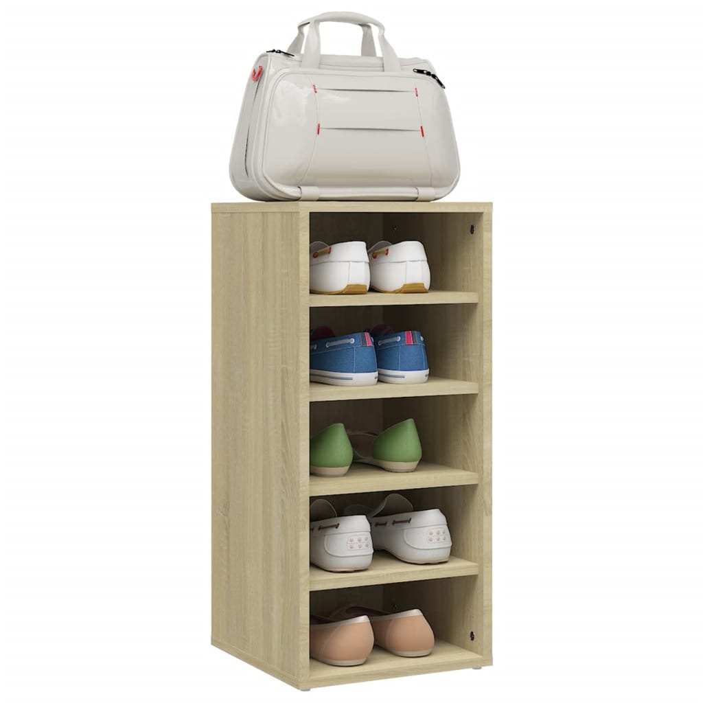 VidaXL Schoenenkast 31,5x35x70 cm spaanplaat sonoma eikenkleurig