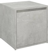 vidaXL Opbergbox met lade 40,5x40x40 cm bewerkt hout betongrijs