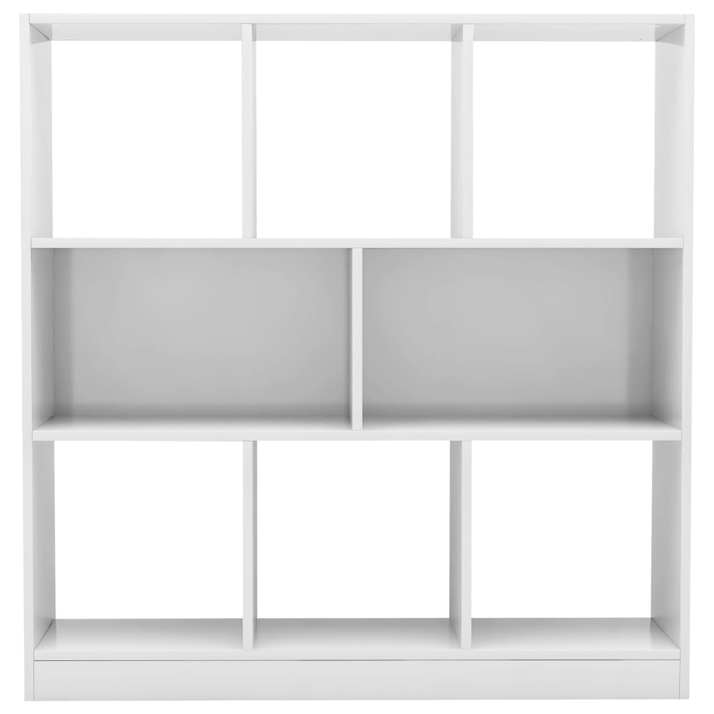 vidaXL Boekenkast 97,5x29,5x100 cm spaanplaat hoogglans wit