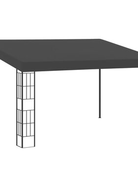 vidaXL Wandprieel 3x4 m stof antracietkleurig