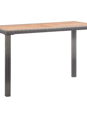 vidaXL Tuintafel 123x60x74 cm massief acaciahout antraciet en bruin