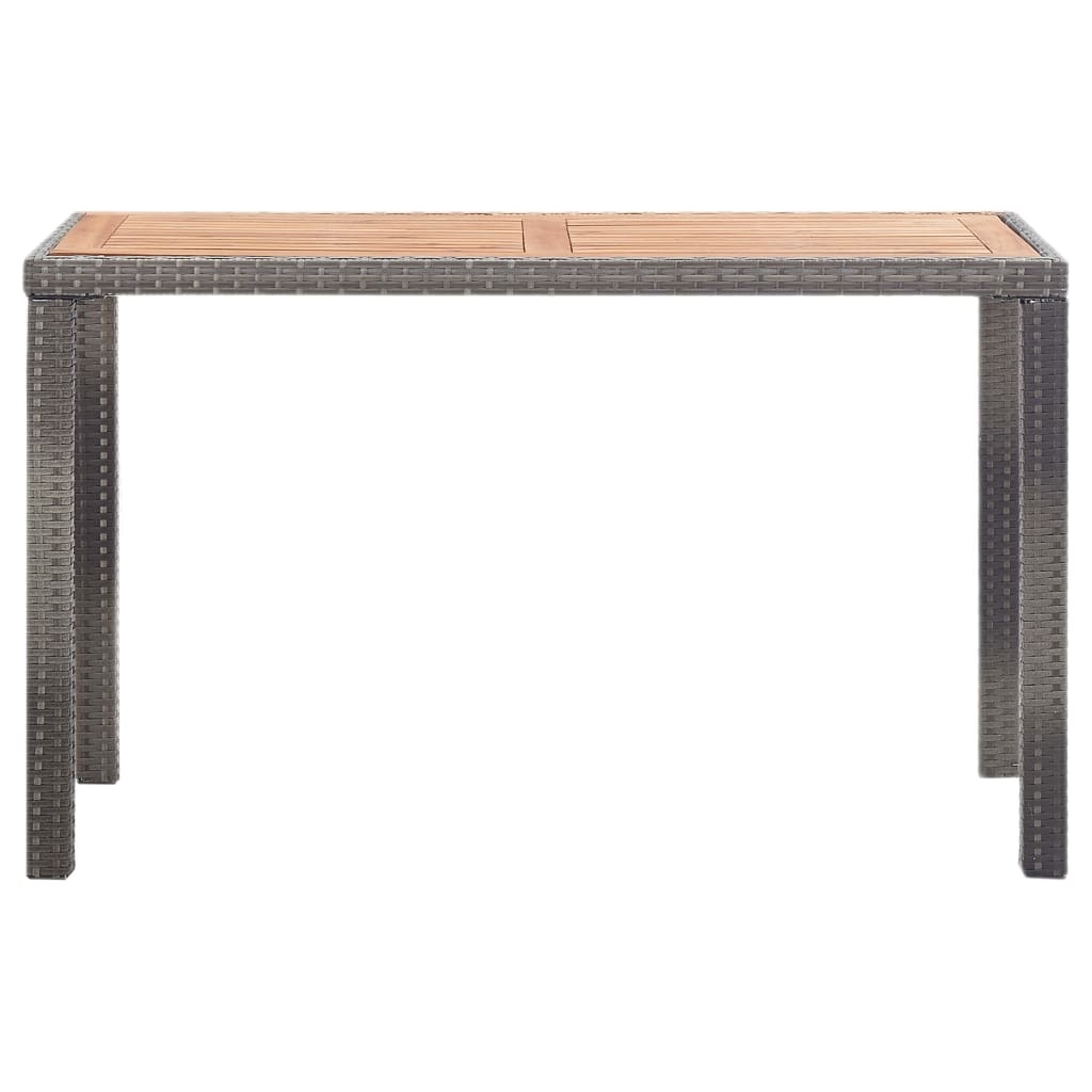 vidaXL Tuintafel 123x60x74 cm massief acaciahout antraciet en bruin