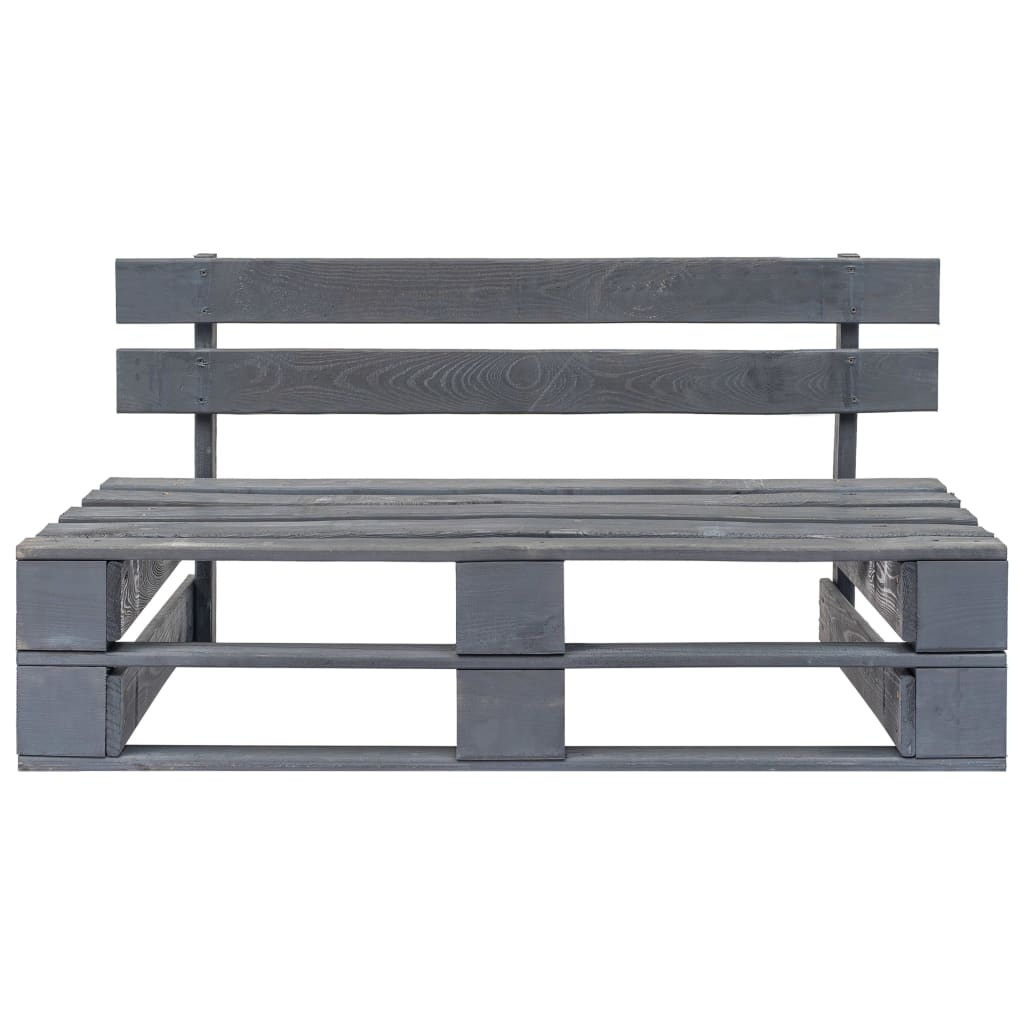 VidaXL Tuinbank pallet hout grijs