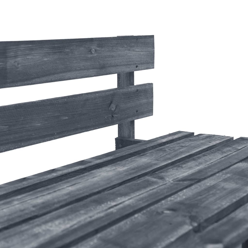 VidaXL Tuinbank pallet hout grijs