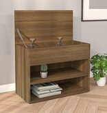 VidaXL Schoenenbank 60x30x45 cm bewerkt hout bruineikenkleurig
