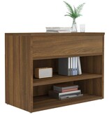 VidaXL Schoenenbank 60x30x45 cm bewerkt hout bruineikenkleurig