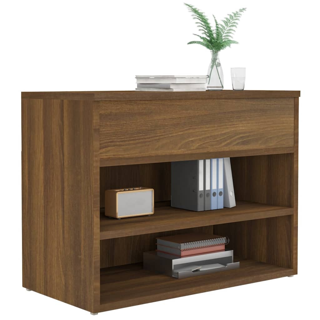 VidaXL Schoenenbank 60x30x45 cm bewerkt hout bruineikenkleurig