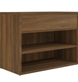 vidaXL Schoenenbank 60x30x45 cm bewerkt hout bruineikenkleurig