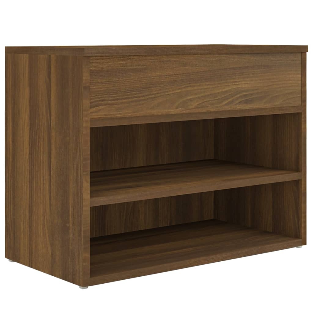 vidaXL Schoenenbank 60x30x45 cm bewerkt hout bruineikenkleurig