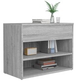 VidaXL Schoenenbank 60x30x45 cm bewerkt hout grijs sonoma eikenkleurig