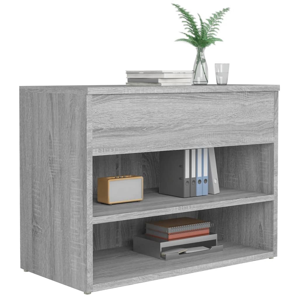 VidaXL Schoenenbank 60x30x45 cm bewerkt hout grijs sonoma eikenkleurig