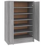 vidaXL Schoenenkast 60x35x92 cm bewerkt hout grijs sonoma eikenkleurig