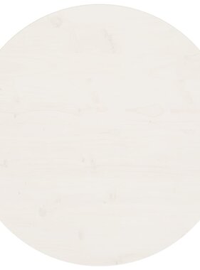 vidaXL Tafelblad Ø70x2,5 cm massief grenenhout wit