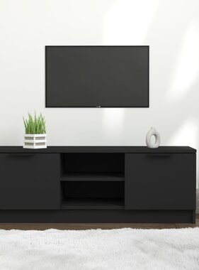 vidaXL Tv-meubel 102x35x36,5 cm bewerkt hout zwart