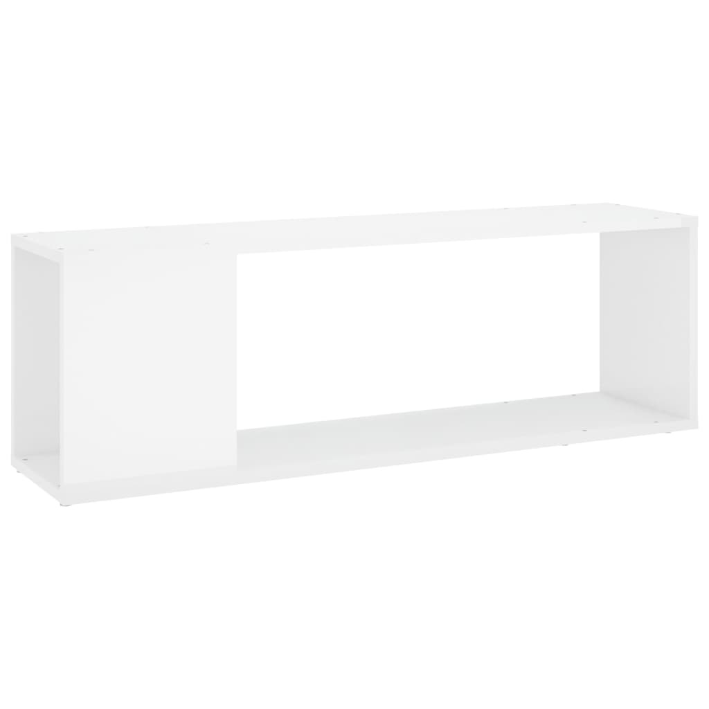 vidaXL Tv-meubel 100x24x32 cm spaanplaat hoogglans wit