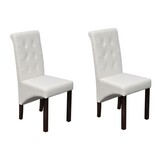 VidaXL Eetkamerstoelen 2 st kunstleer wit