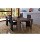 VidaXL Eetkamerstoelen 4 st kunstleer donkerbruin