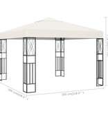 vidaXL Prieel 3x3 m stof crème