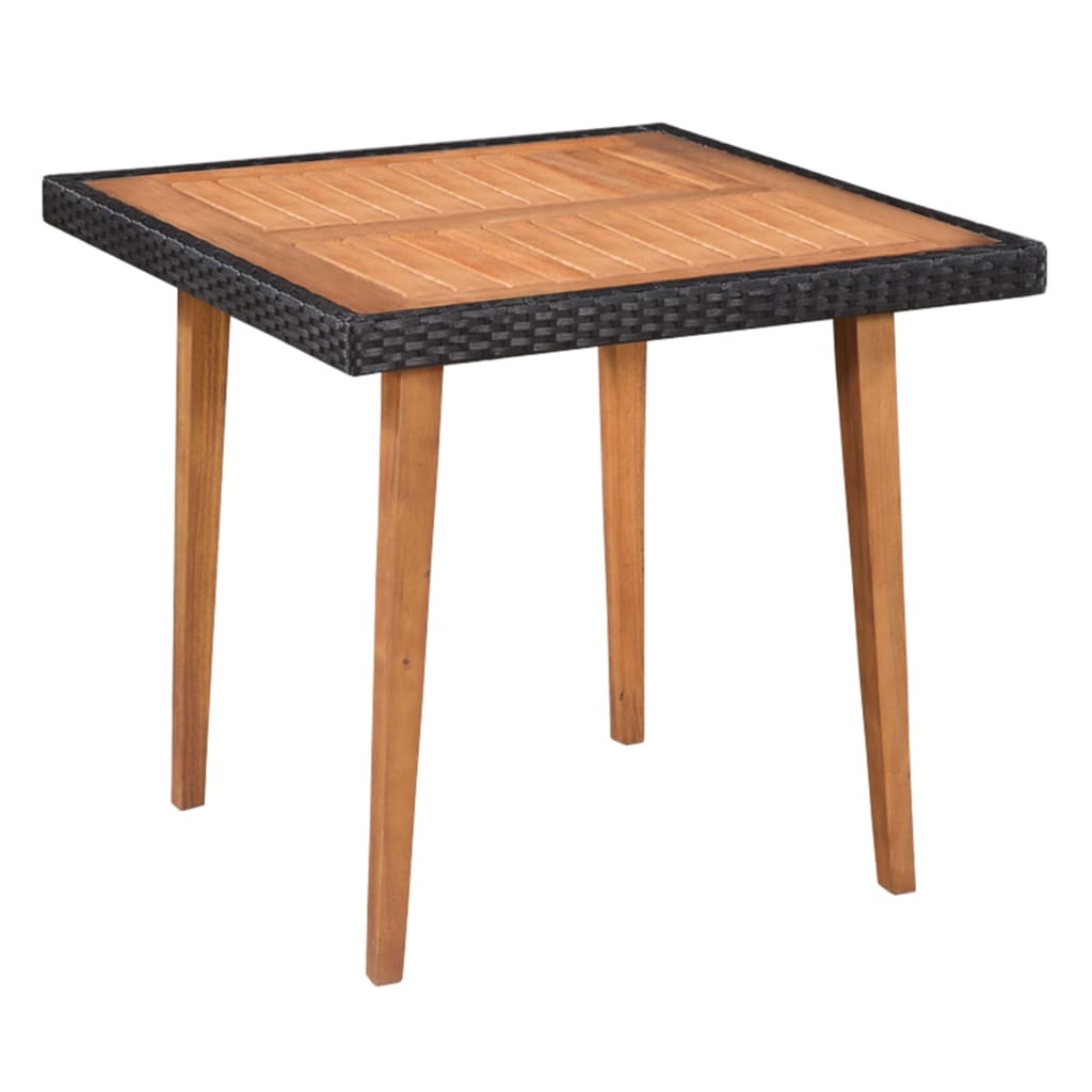 VidaXL 5-delige Tuinset poly rattan zwart en bruin
