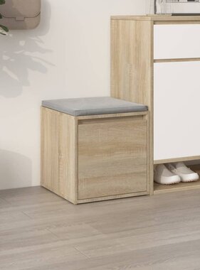 vidaXL Opbergbox met lade 40,5x40x40 cm bewerkt hout sonoma eikenkleur