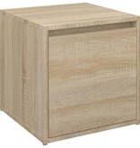 vidaXL Opbergbox met lade 40,5x40x40 cm bewerkt hout sonoma eikenkleur