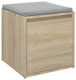 vidaXL Opbergbox met lade 40,5x40x40 cm bewerkt hout sonoma eikenkleur