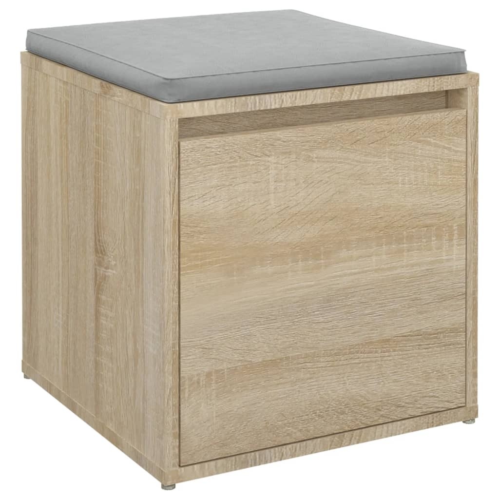 vidaXL Opbergbox met lade 40,5x40x40 cm bewerkt hout sonoma eikenkleur