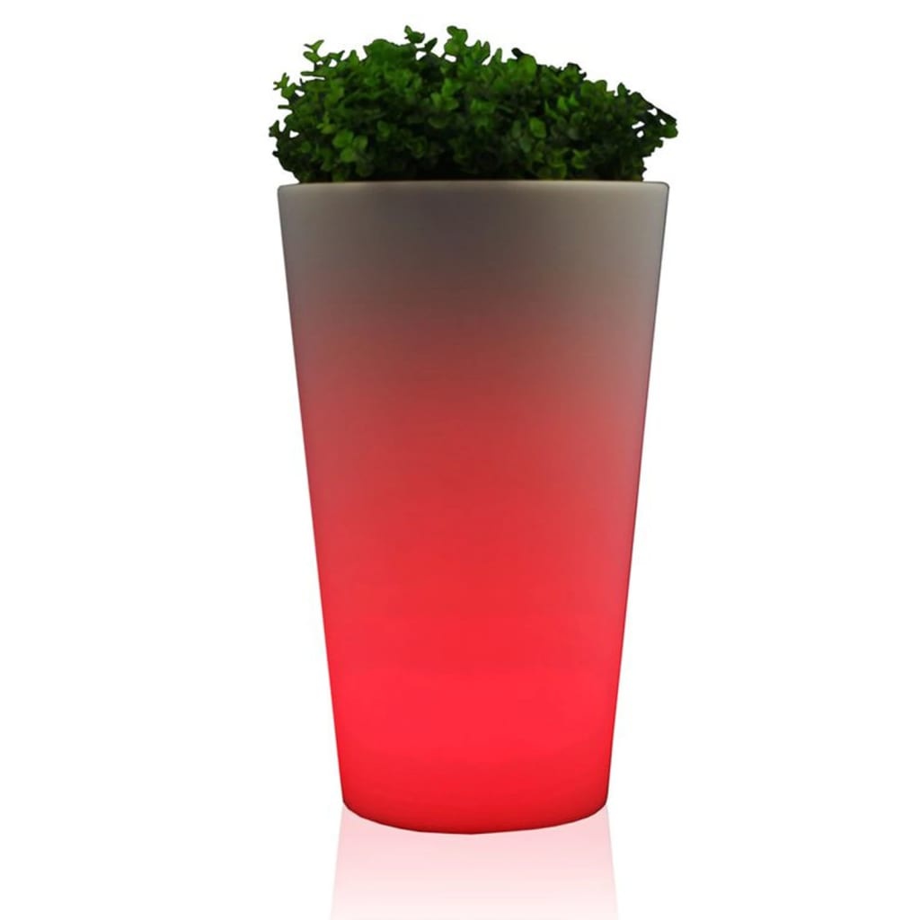 vidaXL Lamp/bloempot LED oplaadbaar rond 38 cm