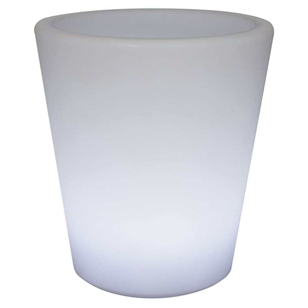 vidaXL Lamp/bloempot LED oplaadbaar rond 38 cm