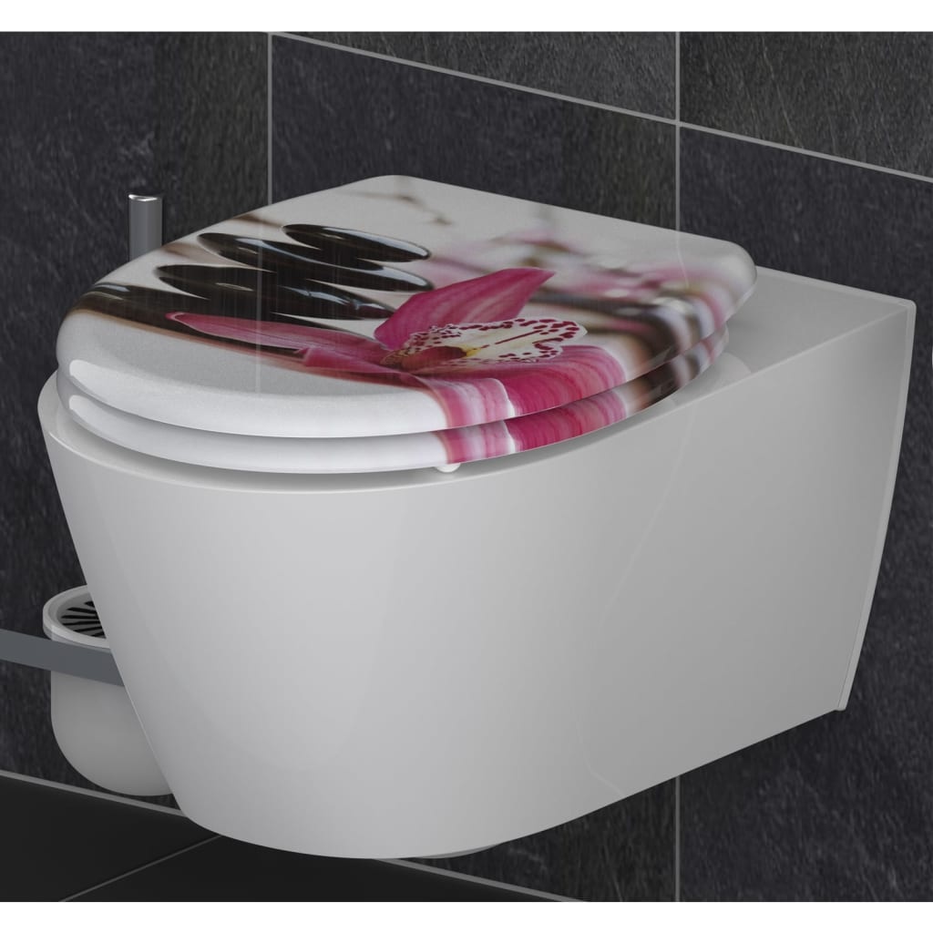 vidaXL Toiletbril met soft-close quick-release WELLYNESS