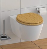 vidaXL Toiletbril met soft-close NATURAL BAMBOO