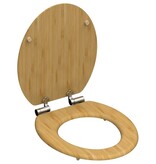 vidaXL Toiletbril met soft-close NATURAL BAMBOO