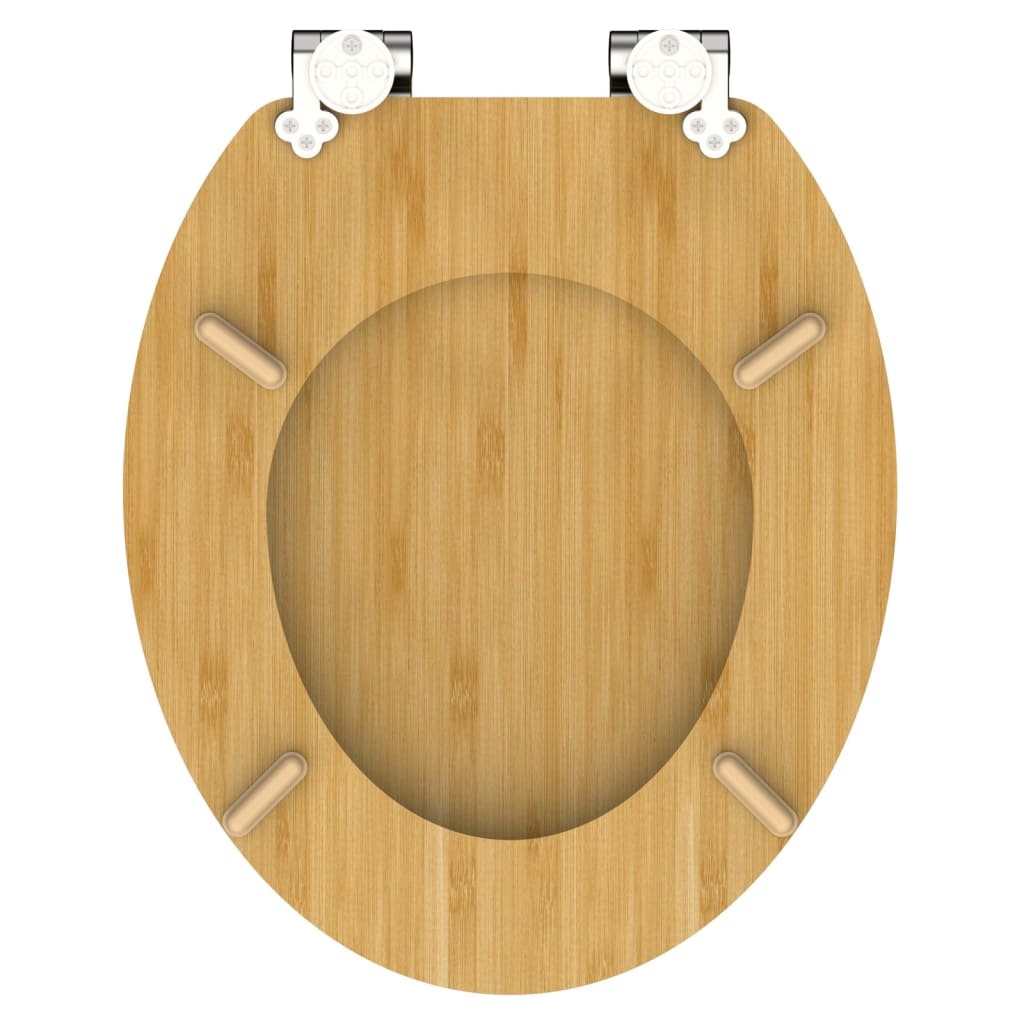 vidaXL Toiletbril met soft-close NATURAL BAMBOO