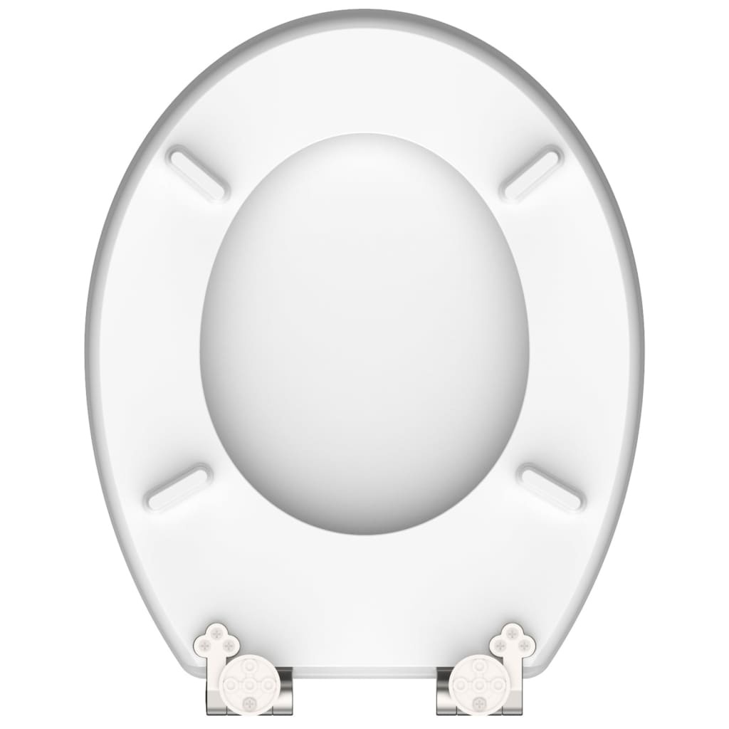 vidaXL Toiletbril met soft-close OASIS MDF hoogglans