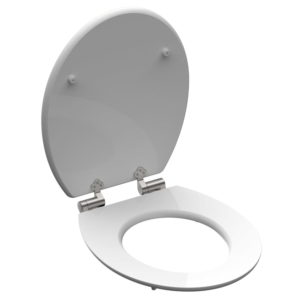 vidaXL Toiletbril met soft-close OASIS MDF hoogglans