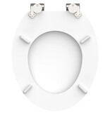 vidaXL Toiletbril met soft-close SHELL HEART MDF hoogglans