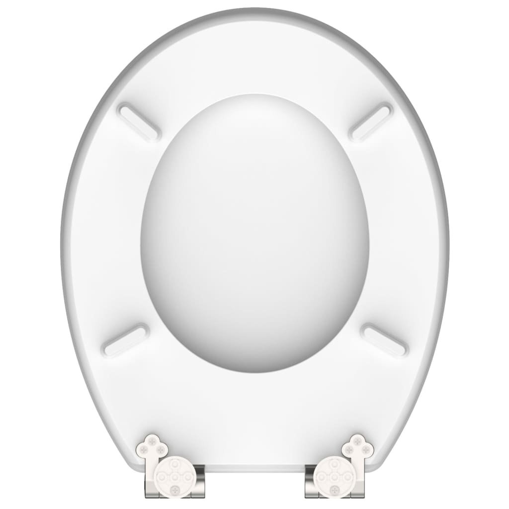 vidaXL Toiletbril met soft-close POOLSIDE MDF hoogglans