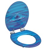 vidaXL Toiletbril met soft-close BLUE DROP