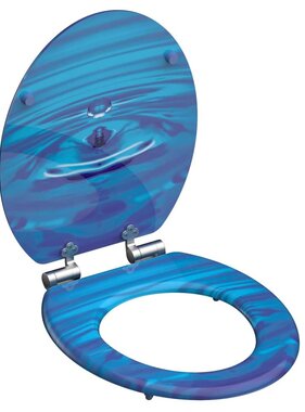vidaXL Toiletbril met soft-close BLUE DROP