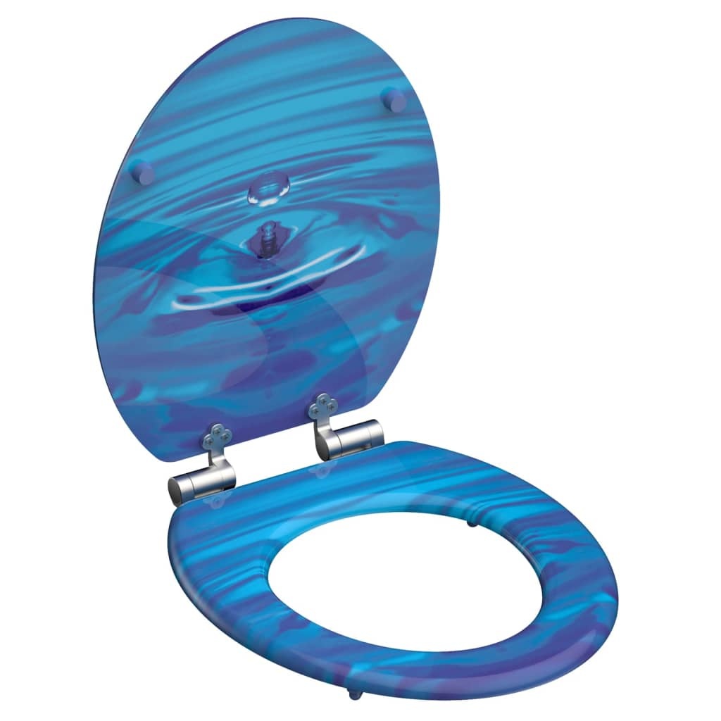 vidaXL Toiletbril met soft-close BLUE DROP