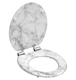 vidaXL Toiletbril met soft-close MARMOR STONE