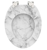 vidaXL Toiletbril met soft-close MARMOR STONE