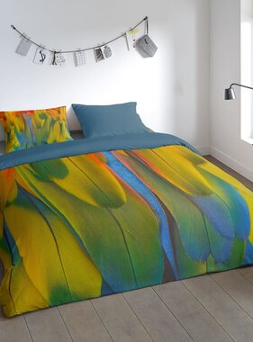 vidaXL Dekbedovertrek RAINBOW FEATHERS 140x200/220 cm