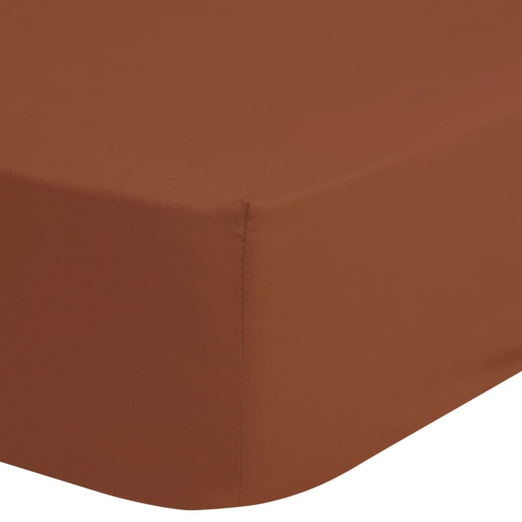 vidaXL Hoeslaken 100x200 cm terracottakleurig